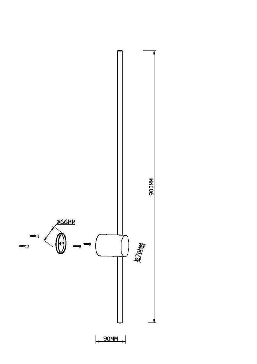 Настенный светильник Maytoni Light stick MOD237WL-L11BS3K