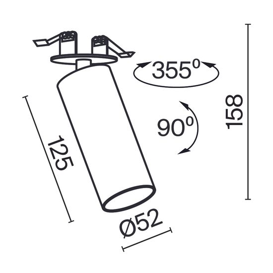 Встраиваемый светильник Technical C053CL-L12W4K-W-W