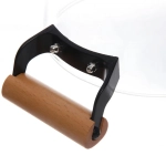 Кастрюля из боросиликатного стекла 3,5л «Хай-Тек» с деревянными ручками