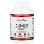 HealFast, Cleanse, поддержка толстой кишки, 60 капсул