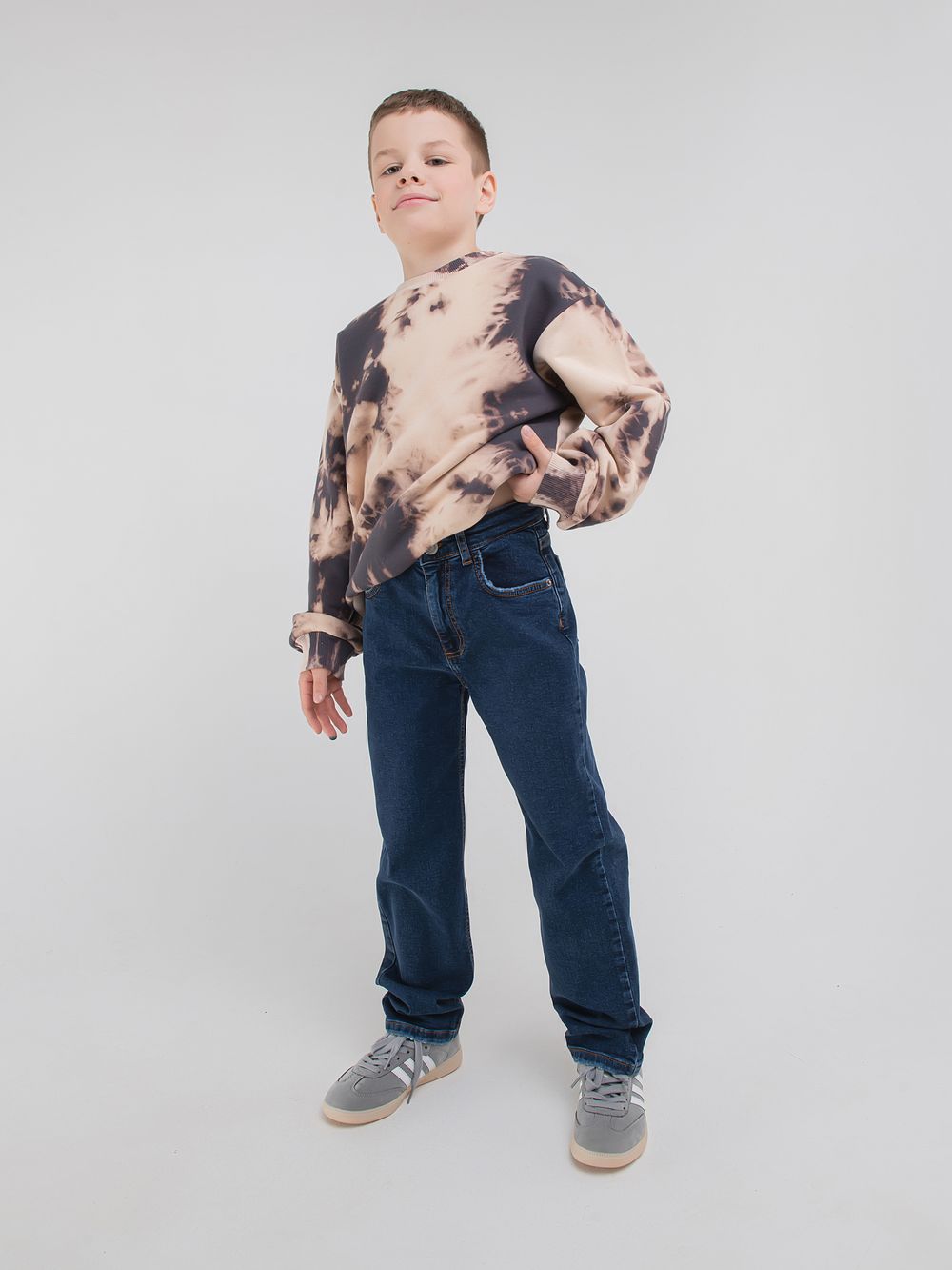 Джинсы прямые "Синие" 7+