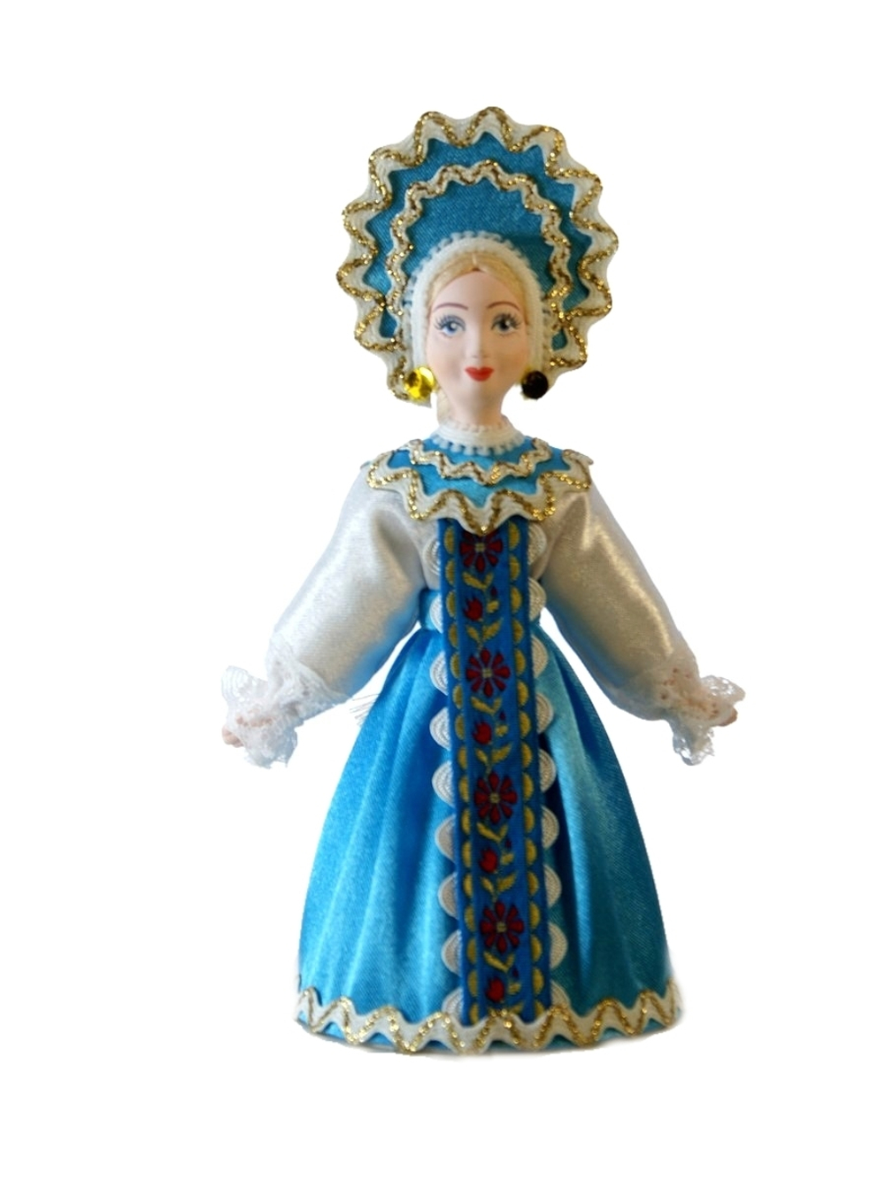 Кукла фарфоровая Ульяна в русском девичьем костюме