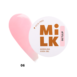 Бескислотный холодный гель для моделирования и укрепления Milk Modeling cool gel 06 Tulip 50г