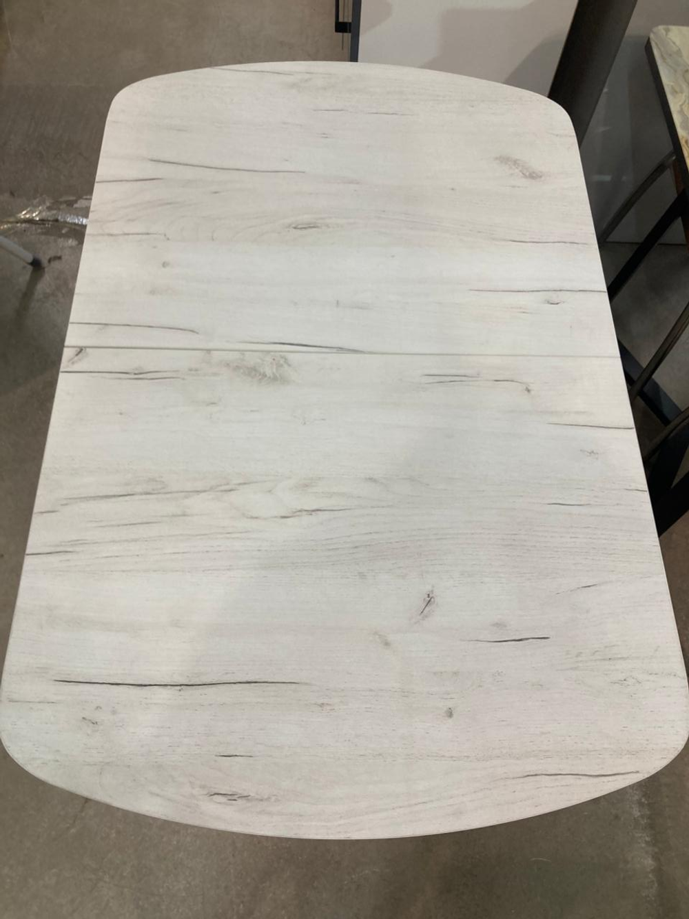 Стол разд Пристенный ЛДСП подстолье хром Ст-ца дуб крафт белый