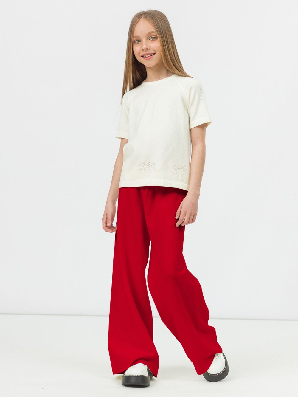 Брюки для девочки 991 красный