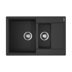 Мойка Daisen 78-2T-BL Tetogranit/черный