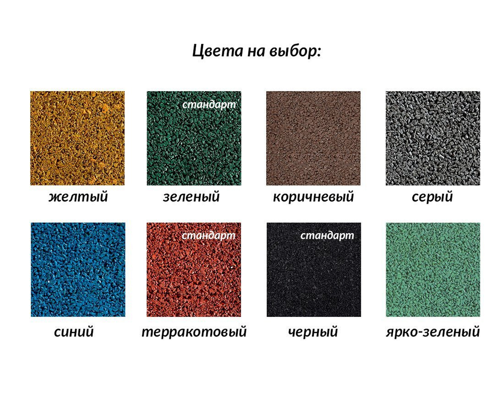 Резиновая плитка EcoStep Gym 990х990 (15-60 мм) с рельефным основанием