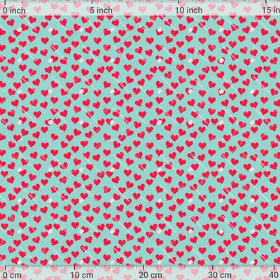 Розовые сердечки на голубом by E.KK8 1200 DPI