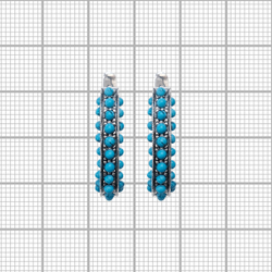 "Луиза" серьги в серебряном покрытии из коллекции "Леди" от Jenavi с английским замком