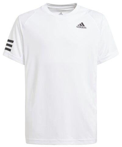 Футболка для мальчика теннисная Adidas B Club 3 Stripes Tee - white/black