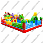 Коммерческий надувной батут "Медведи - соседи" 10*6*4.5 м