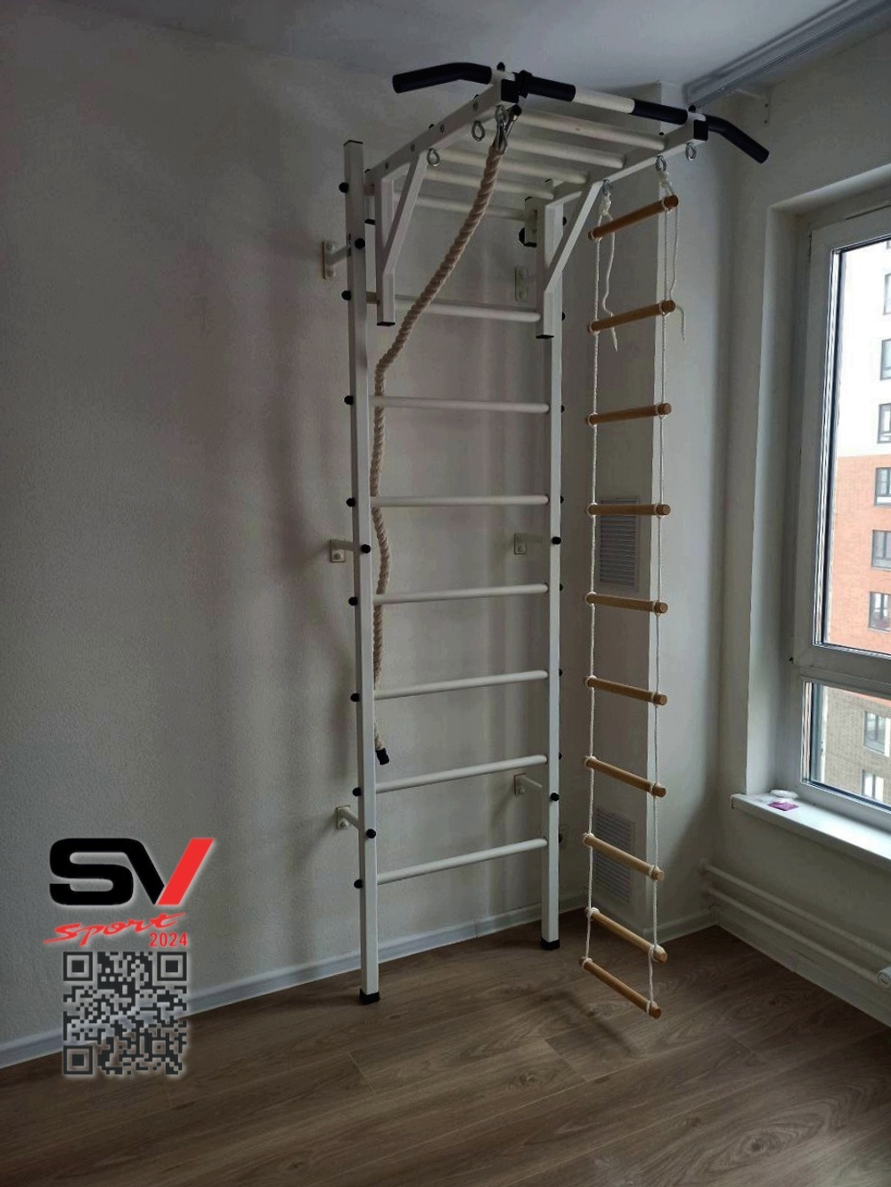 Монтаж шведской стенки Sv Sport в пеноблочные, газоблочные стены