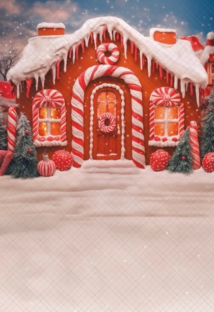 Пряничный домик №3 - фон неопреновый