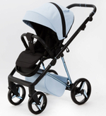 Детская коляска Adamex Quantum Superstar Deluxe 2 в 1 Q-STAR135-K (ГОЛУБ.КОЖА+ГОЛУБ.ДНО+ГОЛУБ.РАМА)