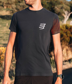 Теннисная футболка Compressport Performance SS Tshirt - salute/high risk red