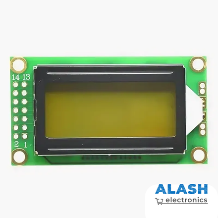 Дисплей LCD 0802A (8×2 символов, зеленый)
