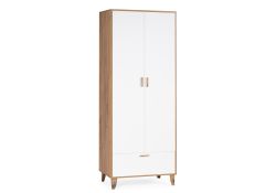 Шкаф Эго Шк-1 на ножках дуб крафт золотой / белый глянец