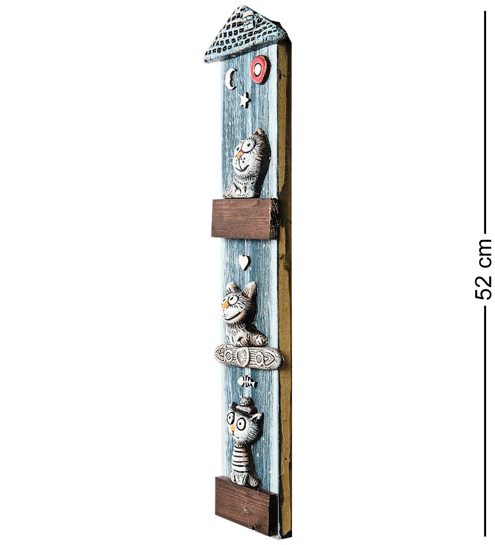 KK-731 Панно «Три кота под крышей» шамот