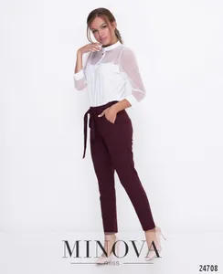 Брюки 1092-бордо Minova