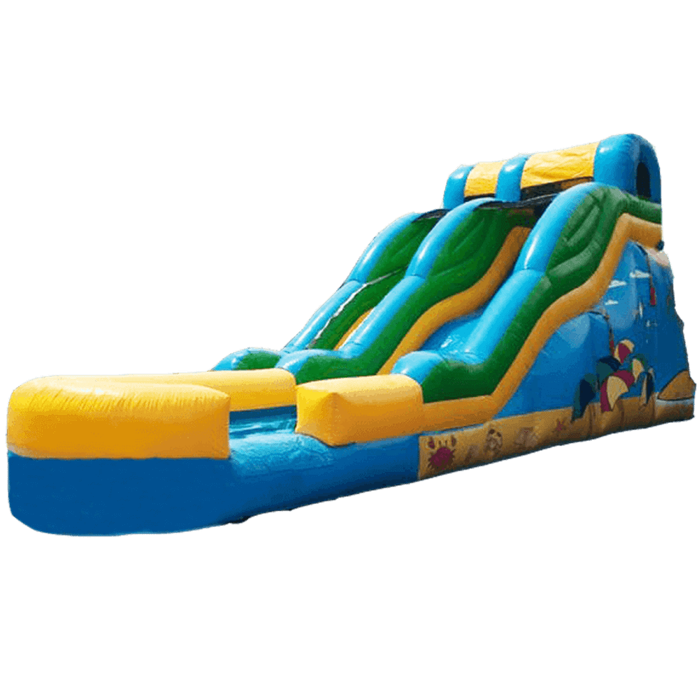 Надувная наземная водная горка «Морской спуск», 10*4,5*4,5 м