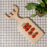 Деревянная менажница "Рога" с гравировкой из кедра