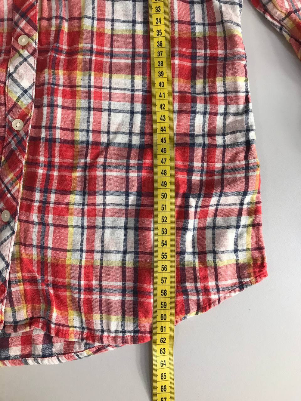 Рубашка Gap в модную клетку, маркировка XXS, визуально на 40 размер