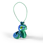 Набор фигурок змей: в короне и подвижная змея талисман оранжевая