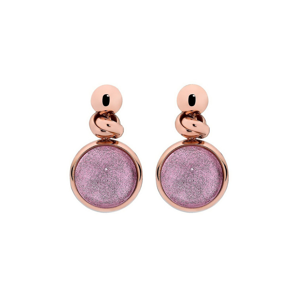 Серьги Qudo Caneva Big light pink 312764 G/RG