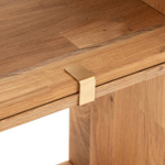 Комплект полок Эдгар 35х28х35 см деревянных / Полки напольные дизайнерские / стеллаж модульный - 2 куба из массива дуба, цвет натуральный дуб