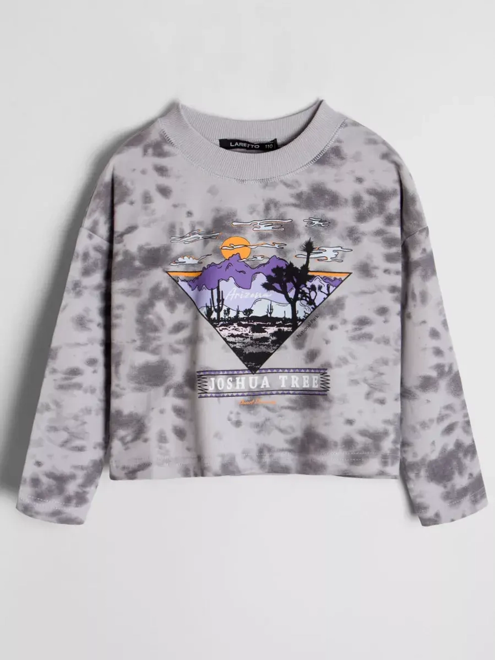 Лонгслив для девочки серый, варенка