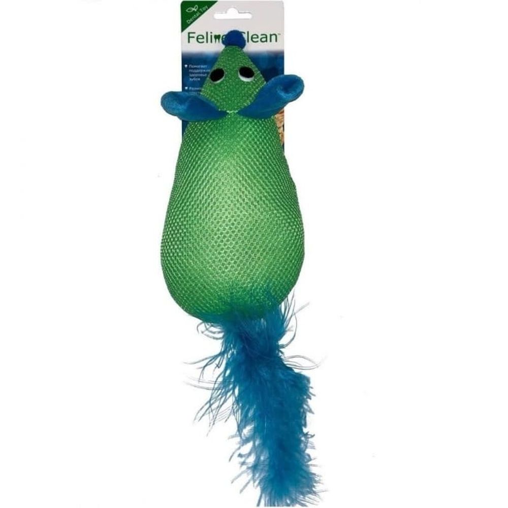 Feline Clean игрушка для кошек Dental Мышка, хвост с перьями WB23550