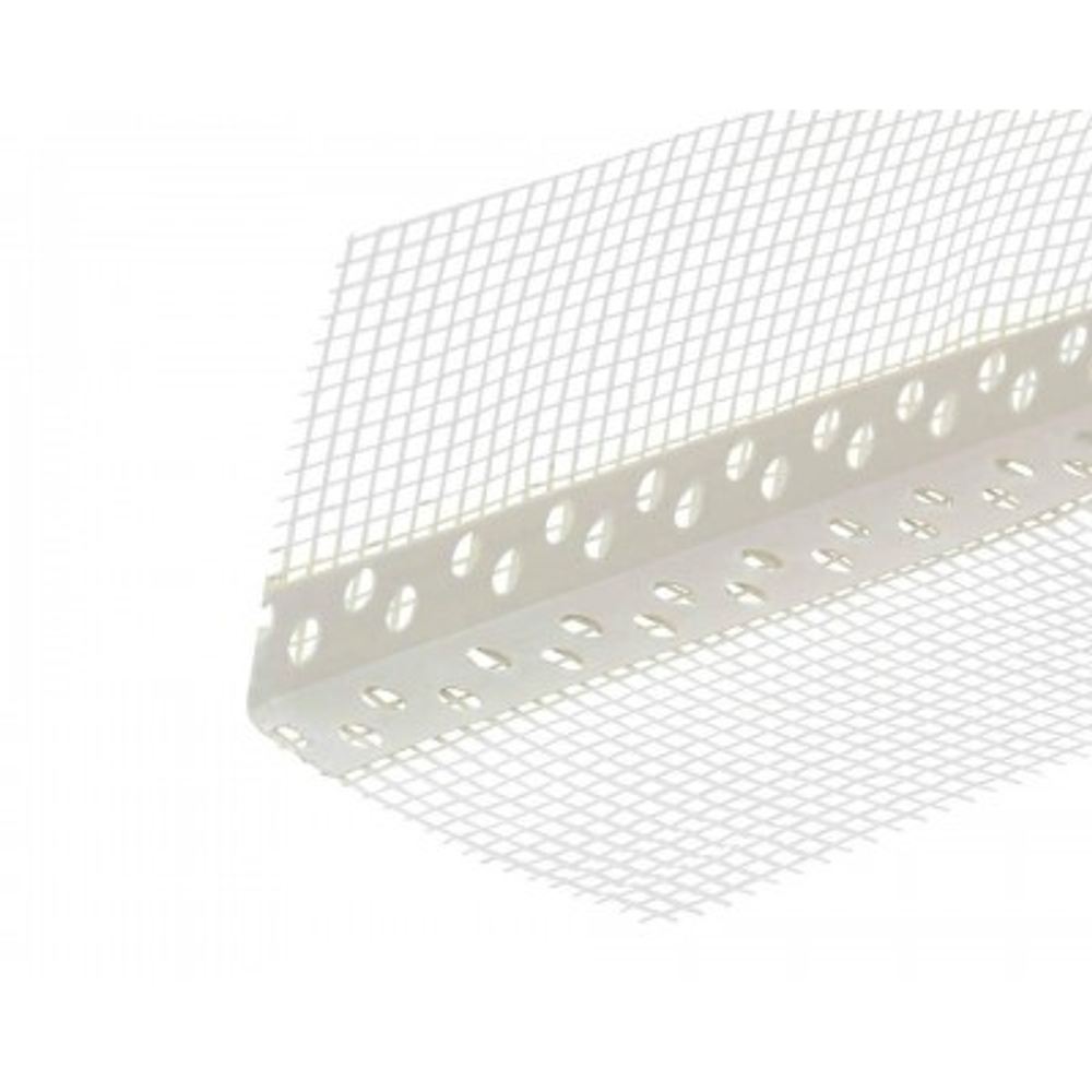 Уголок перфорированный пвх с сеткой 100х150 мм белый 2,5м