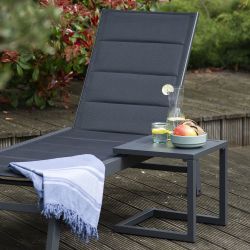 Visby, столик антрацит, алюминий