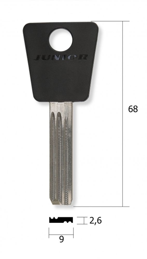 Заготовка вертикального ключа 10409 MUL-T-LOCK 008 Orig MTL008