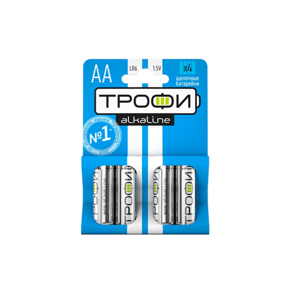 Батарейки Трофи LR6-4BL ENERGY POWER Alkaline | Батарейки Щелочные (Алкалиновые)