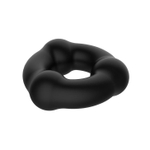 Черное эрекционное кольцо с 3 шариками (Цвет: черный)
