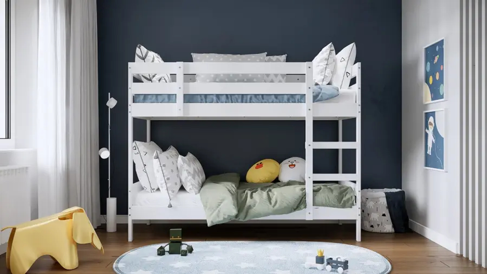 Кровать двухъярусная - аналог IKEA MYDAL/ МИДАЛ/ ОШ / ИКЕА, 90x200 см, белый