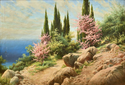 Крачковский И. Е. Крымский пейзаж. Холст, масло. 1912 г.