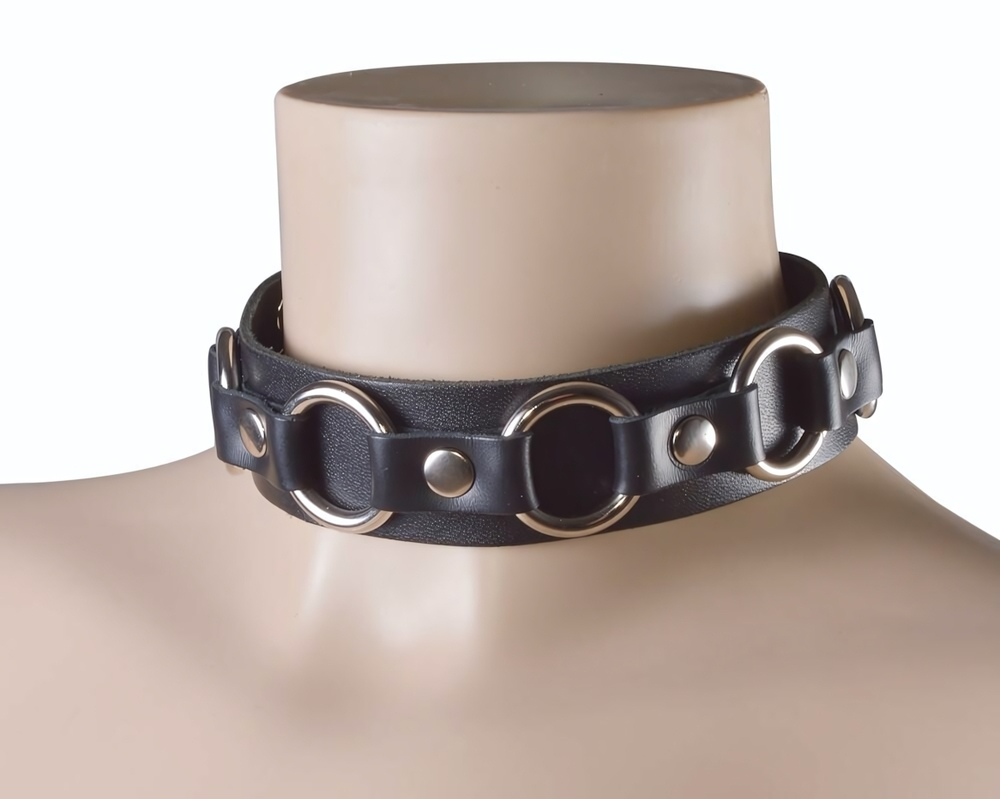 Черный кожаный ошейник Властелин колец (Цвет: черный)