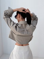 Рубашка укороченная из хлопка CROP