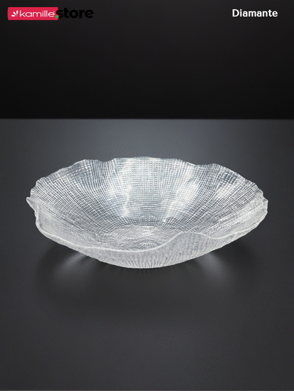 Блюдо салатник 28х8 см. из стекла Diamante