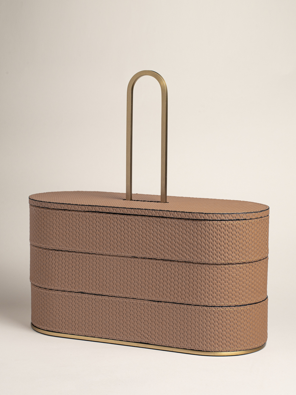 Шкатулка Трансформер овальная коричневая