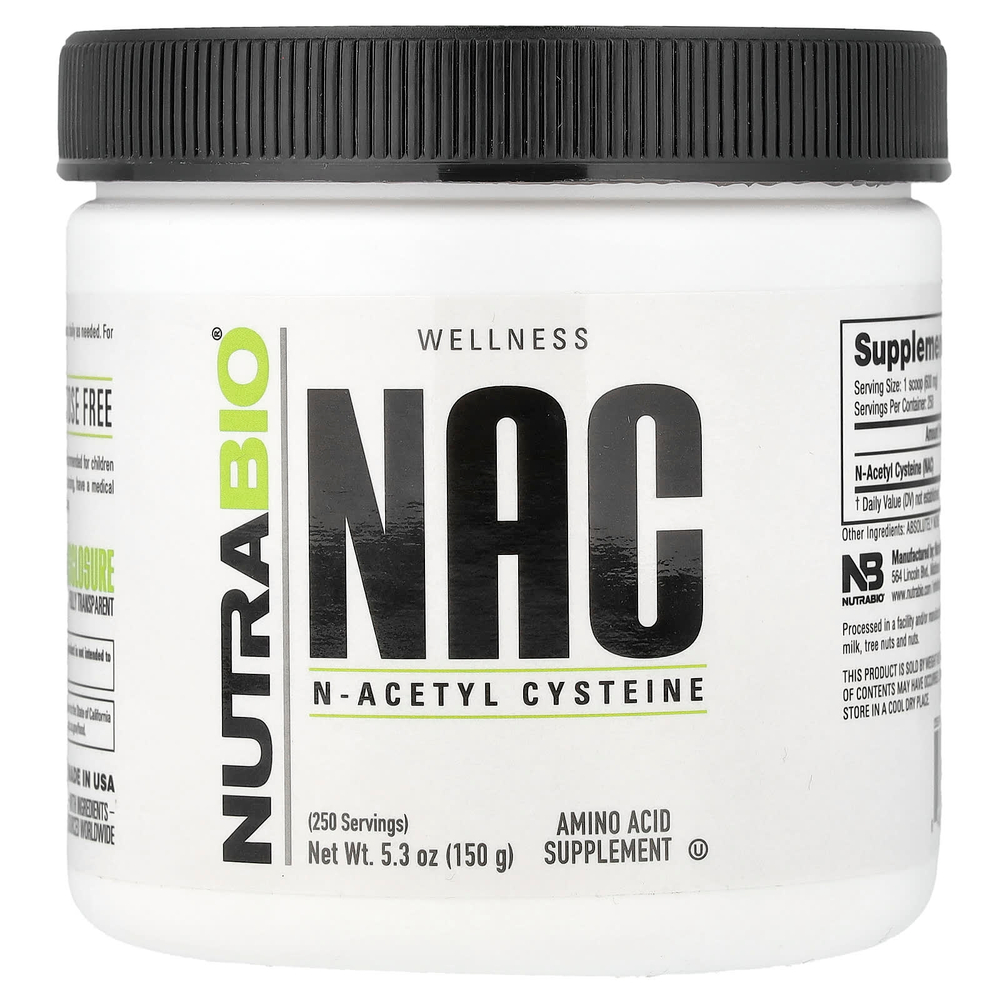 NutraBio, NAC, 150 г (5,3 унции)