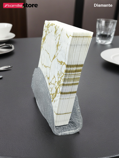 Подставка для салфеток 20,5 см. из стекла, Diamante