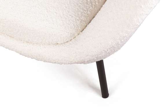 Лаунж-кресло Couture в обивке из белого букле | Купить в Hallberg.ru