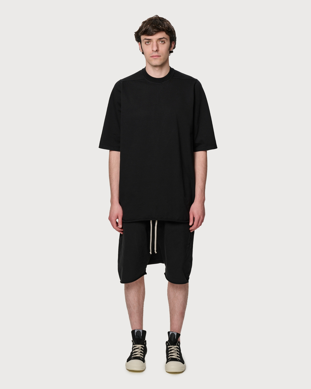 RICK OWENS DRKSHDW ФУТБОЛКА ЧЕРНАЯ МУЖСКАЯ HOLYWOOD JUMBO SS