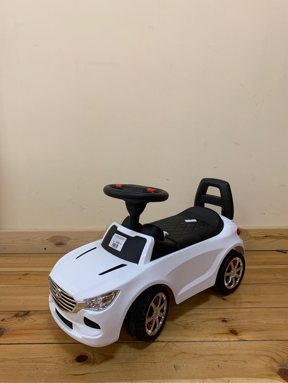 84514/Каталка-автомобиль "SuperCar" -4 со звуковым сигналом (белая)/5