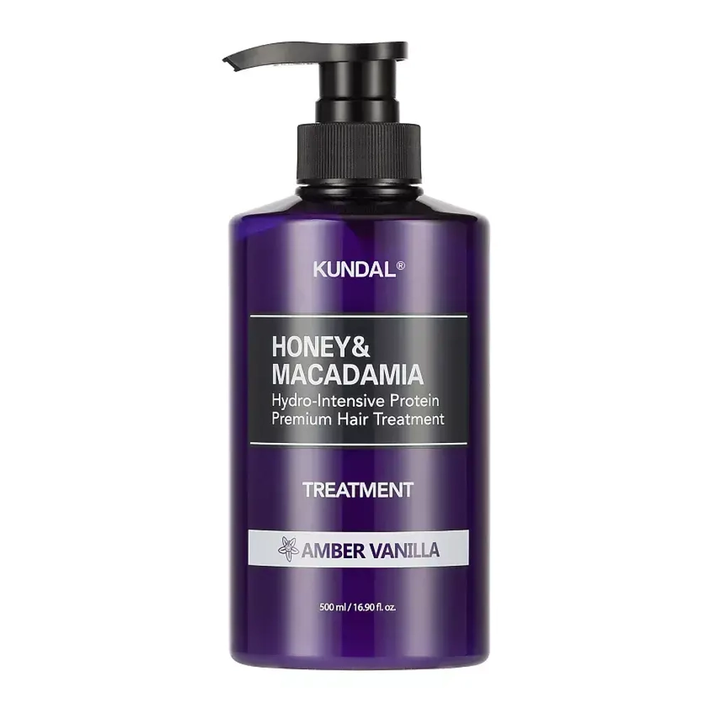 Кондиционер Амбровая ваниль Kundal Honey&Macadamia Treatment Amber Vanilla, 500 мл
