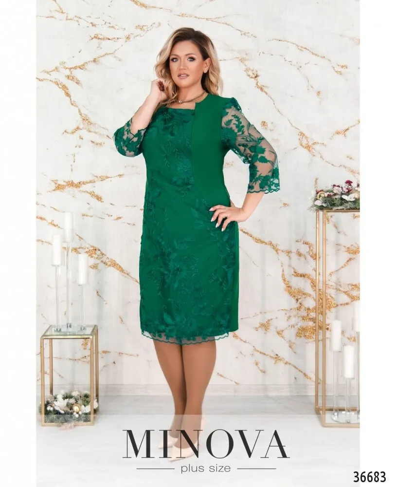 Платье 385СБ-зеленый Minova