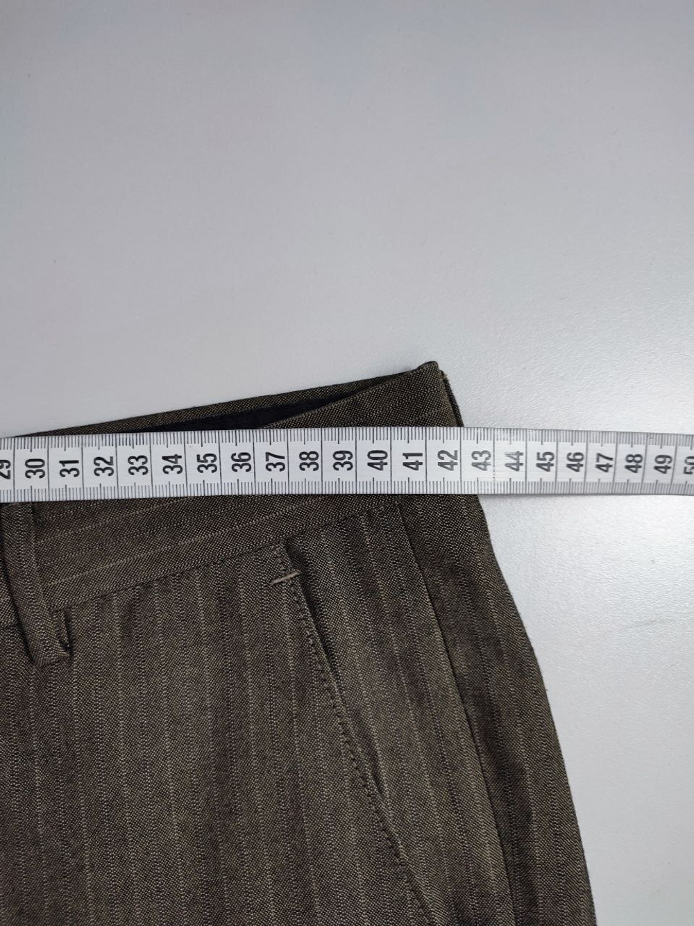 Брюки в полоску прямые 50 размер